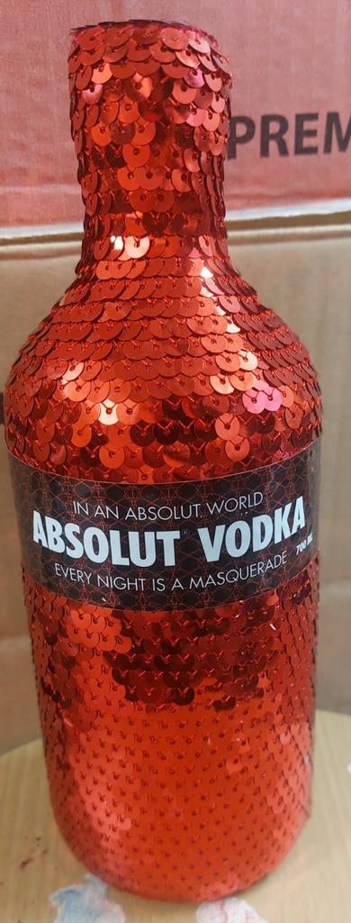 Cache bouteille Absolut Vodka pailletées rouge, Collections, Enlèvement ou Envoi, Comme neuf