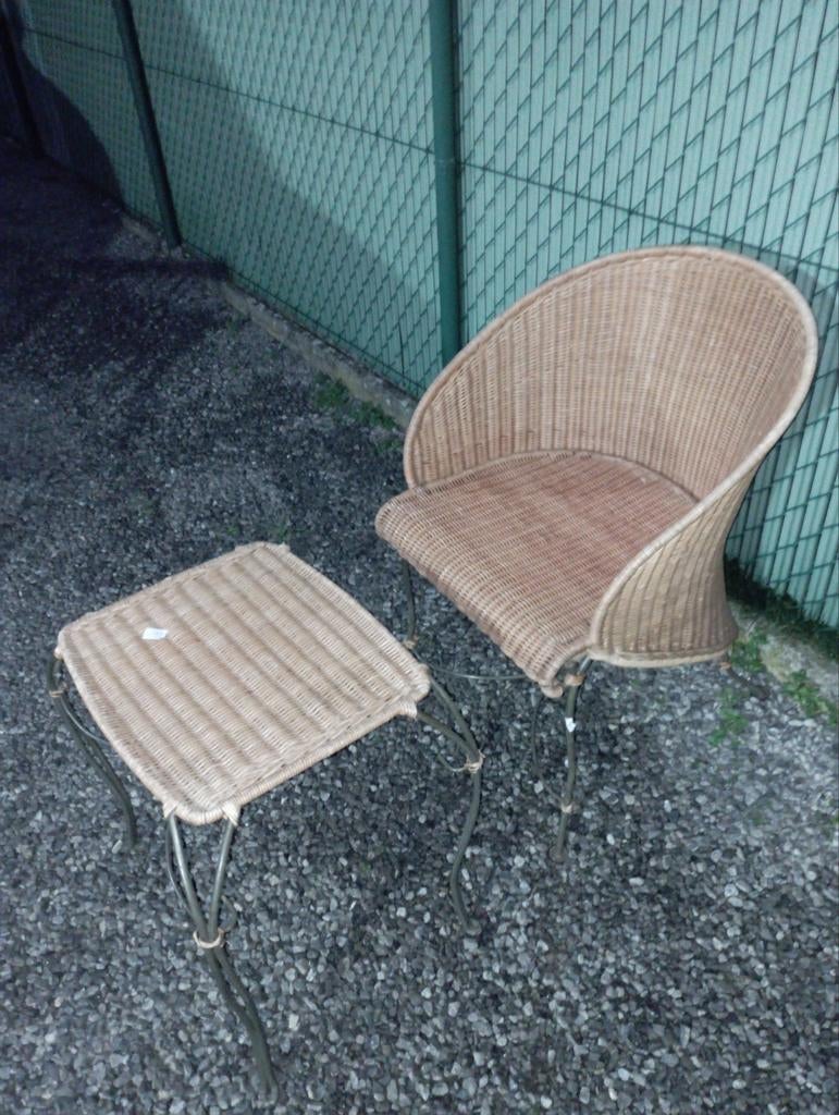 Rotan set, Huis en Inrichting, Stoelen, Ophalen, Gebruikt, Riet of Rotan, Eén