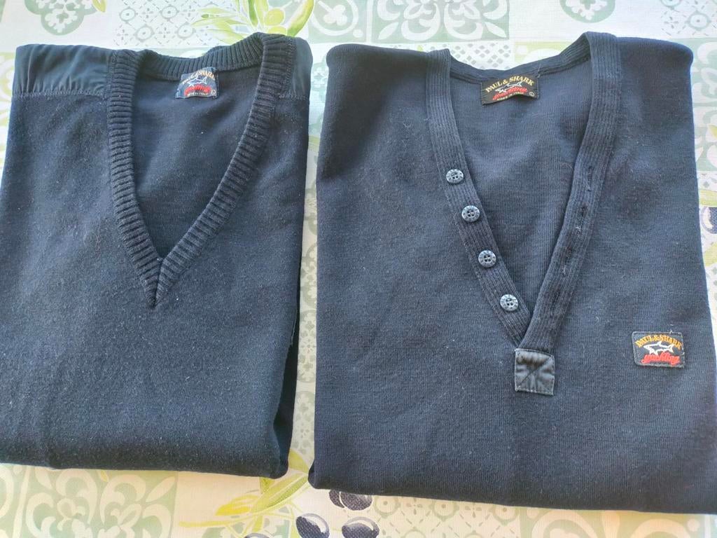 Twee donker blauwe pulls.Paul& Shark Yachting.Maat L, Kleding | Heren, Truien en Vesten, Ophalen, Zo goed als nieuw, Maat 52/54 (L)