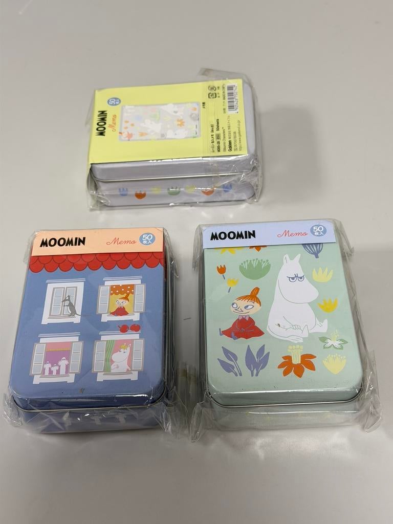 Moomin memo set – 3x metalen blikjes – nieuw Memory cards, Ophalen of Verzenden, Nieuw