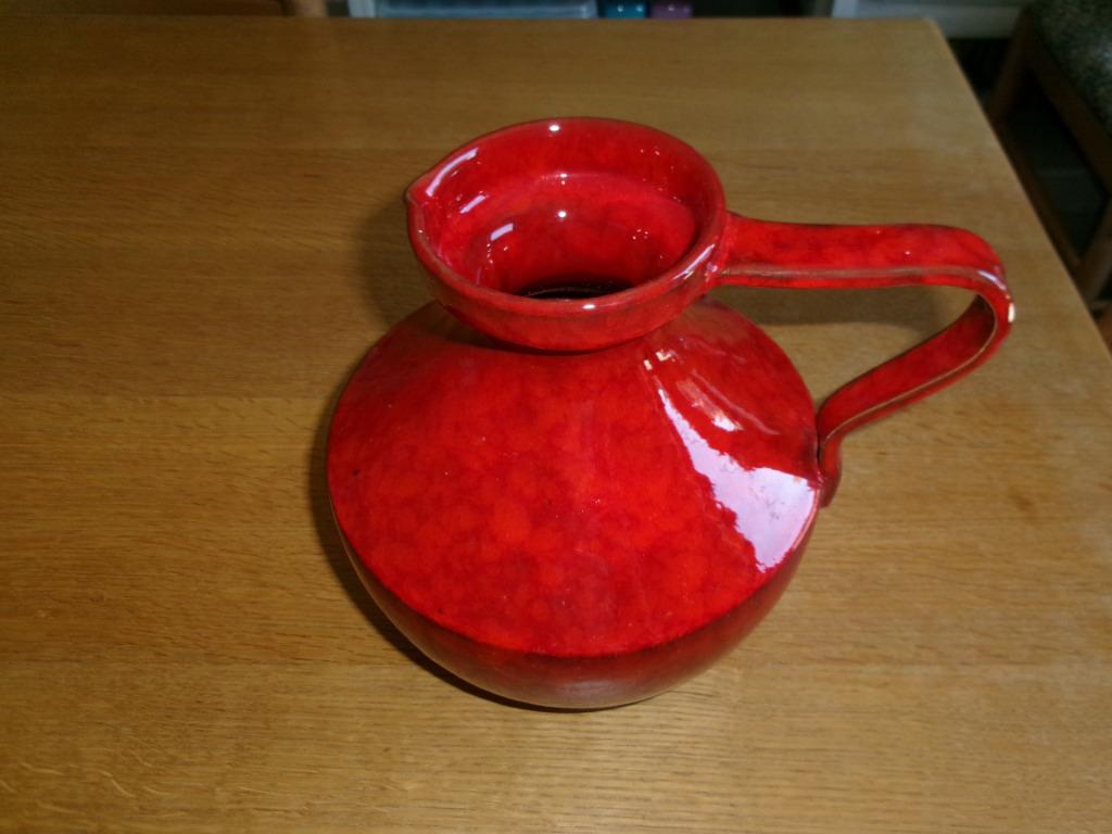 Pot à fleurs flammé rouge, Rouge, Moins de 50 cm, Enlèvement ou Envoi, Poterie ou Porcelaine