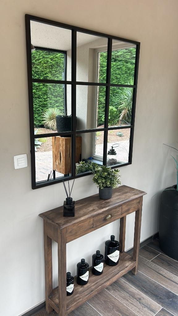 Smeedijzeren spiegel tekoop 3stuks, Antiek en Kunst, Ophalen, Vierkant, 100 tot 150 cm, 100 tot 150 cm