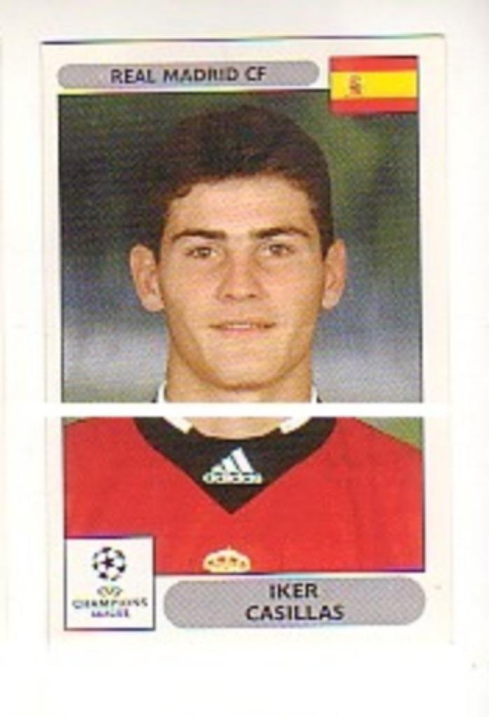 Panini Ligue des Champions, Real Madrid, Iker Casillas, 2000, Collections, Envoi, Comme neuf, Affiche, Image ou Autocollant