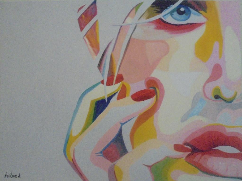 olieschilderij popart Glitter 2 (60x80cm), Ophalen of Verzenden