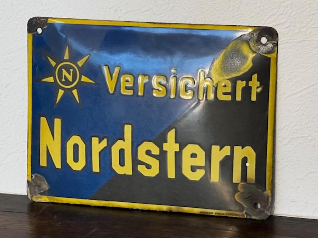Plaque émaillée allemande | Insurance | Nordstern, Enlèvement