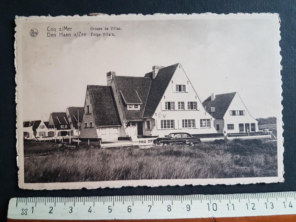 Postkaart De Den Haan a/Zee Coq s/Mer Enige Villa's, Verzamelen, Ophalen of Verzenden, 1940 tot 1960, Gelopen, West-Vlaanderen