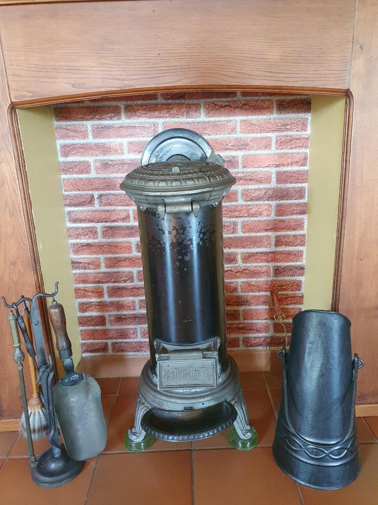 Poele colonne - Bois ou charbon, Antiquités & Art, Enlèvement