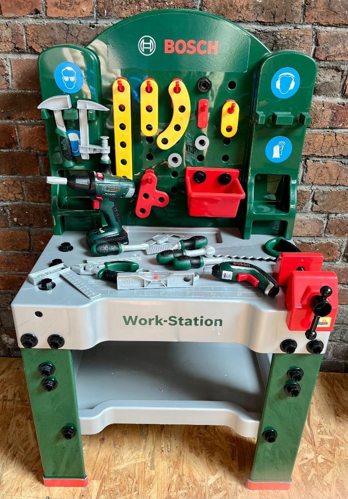 Établi Bosch Workstation + Accessoires, Enfants & Bébés, Jouets | Tables de jeux, Enlèvement ou Envoi