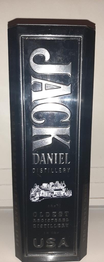 Jack Daniel's boite métallique noire whisky de collection, Collections, Enlèvement ou Envoi, Comme neuf, Autre, Autres marques