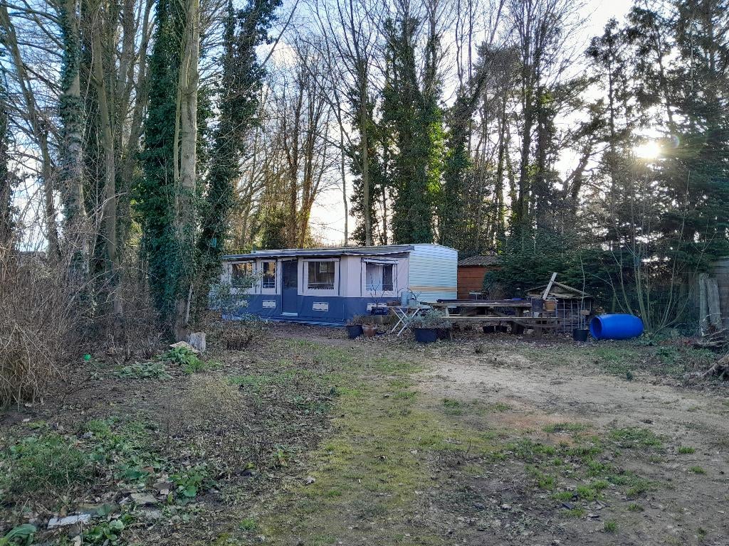 Stacaravan Atlas met voortent ADM Baches, Caravans en Kamperen, Stacaravans, tot en met 2, Ophalen