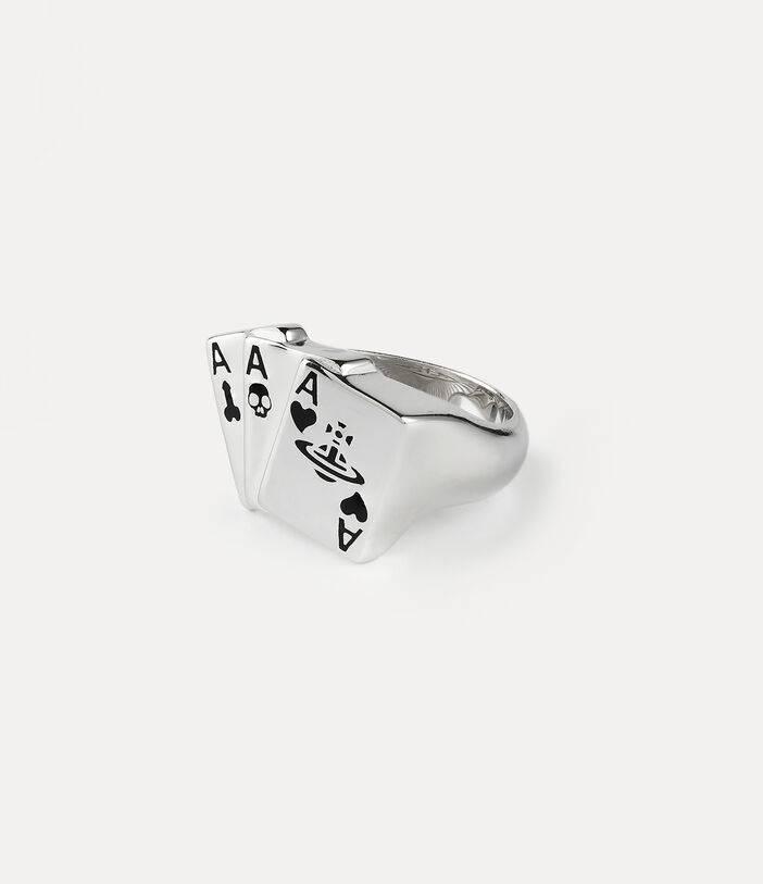 Bague Vivienne Westwood MARVIN noire, Bijoux, Sacs & Beauté, Bagues, Neuf, Femme ou Homme, 18 à 19, Argent, Argent, Envoi