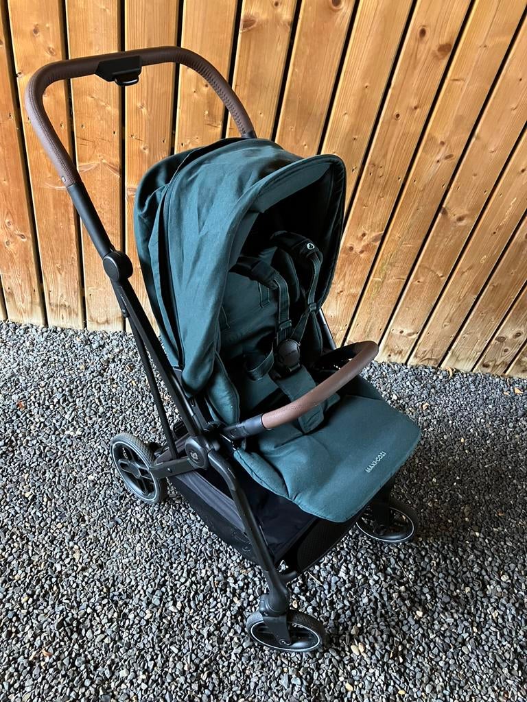 Kinderwagen Maxi Cosi Leona2 twillic green+ regenhoes, Enfants & Bébés, Enlèvement, Comme neuf, Maxi-Cosi, Protection de pluie