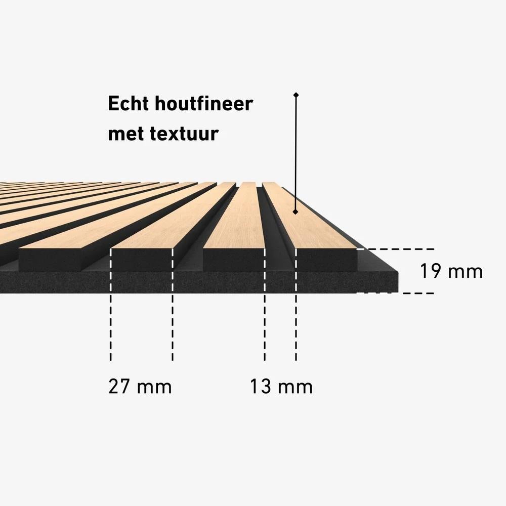 panneau mural acoustique en chêne clair, Bricolage & Construction, Bois & Planches, Neuf, Autres types, Chêne, 250 à 300 cm, Moins de 25 mm