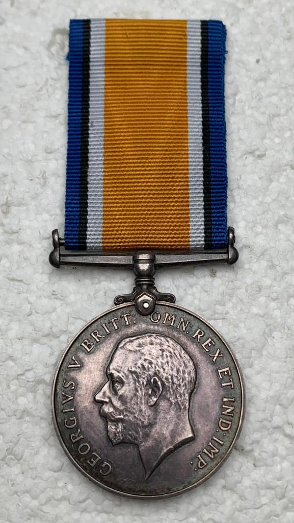 Medaille, Groot-Brittannië, War medal 1914-18, WO1, Op naam, Verzamelen, Ophalen of Verzenden, Landmacht, Lintje, Medaille of Wings