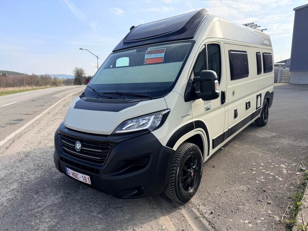 SUPERBE FIAT CHAUSSON V594 VIP, Caravans en Kamperen, Mobilhomes, Koelkast, Buscamper of Camperbus, Buitenlamp, Fiat