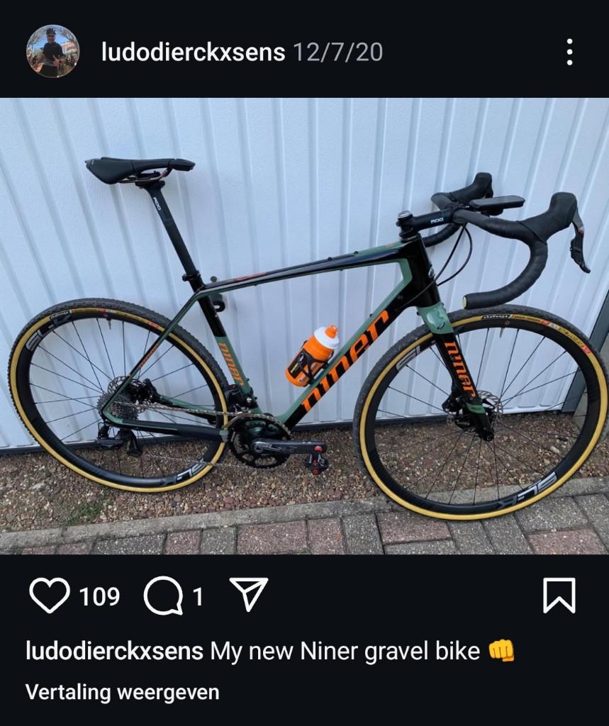 Gravelbike Niner RLT RDO – 56 – fiets Ludo Dierckxsens, Fietsen en Brommers, 28 inch, Gebruikt, Carbon, Heren