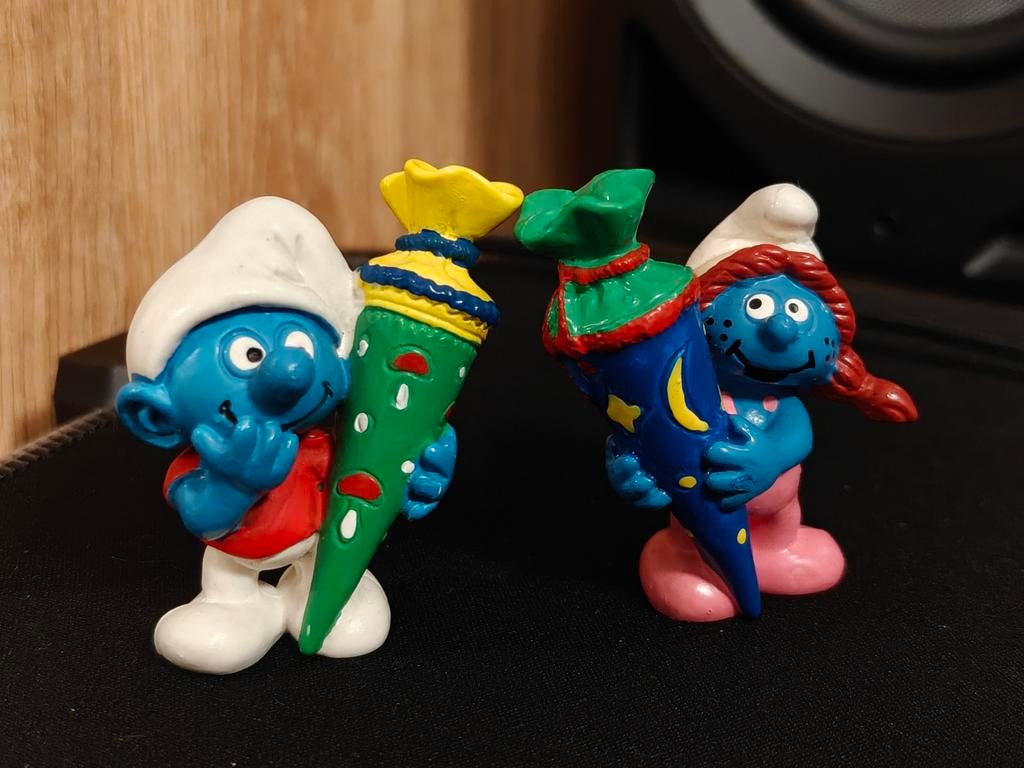 Kleuter smurfen met snoep zakje, Ophalen