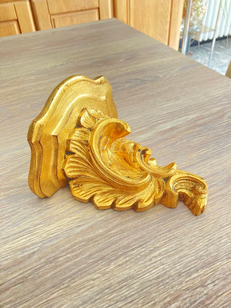 Mooi vintage vergulde wandconsole, Ophalen of Verzenden