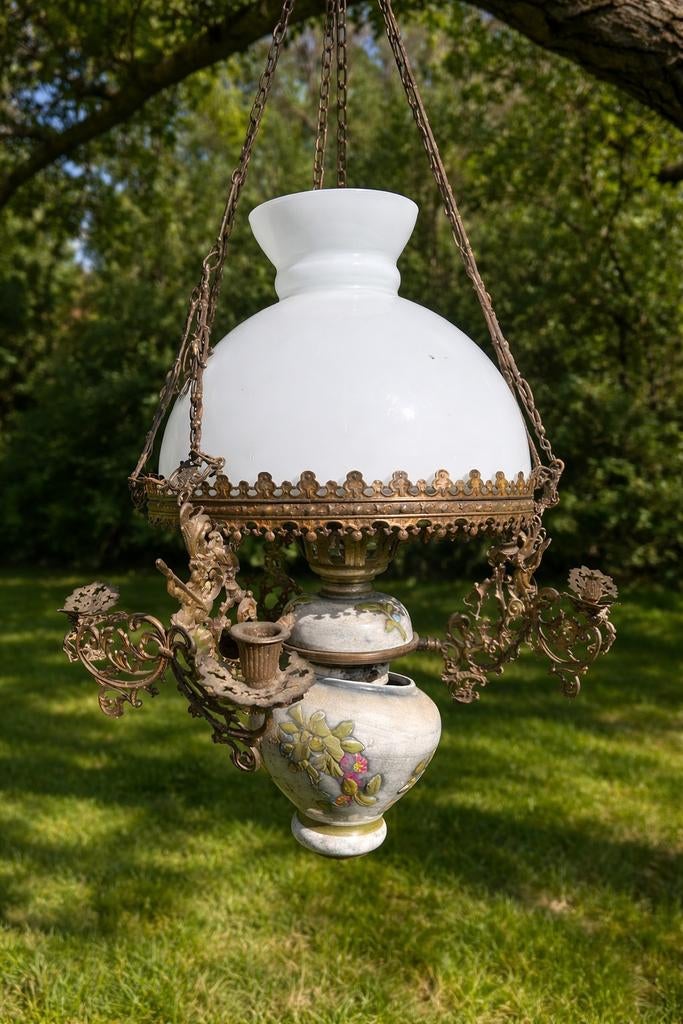 Oude luster, Antiek en Kunst, Antiek | Verlichting, Ophalen