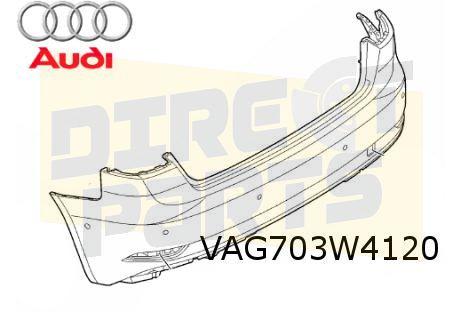 Audi A3 (6/16-) (5-drs) Achterbumper (S-line) (bij PDC) (GRU, Neuf, Arrière, -, Audi