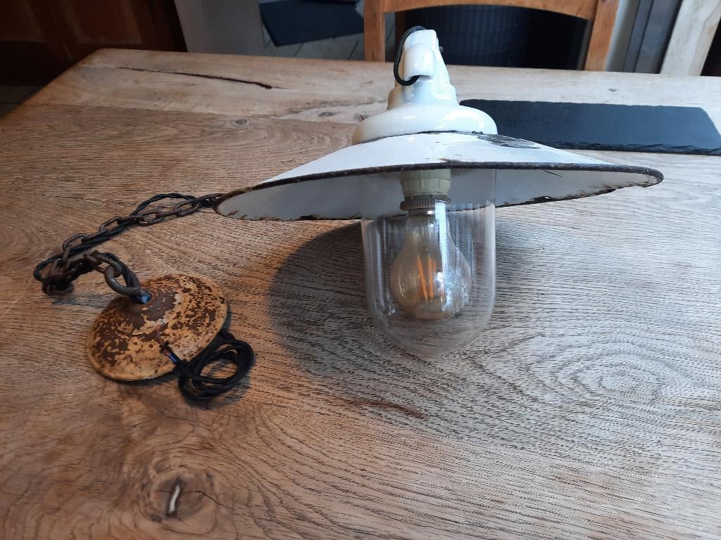 Oude werkplaats/boerderijlamp, Antiek en Kunst, Ophalen of Verzenden