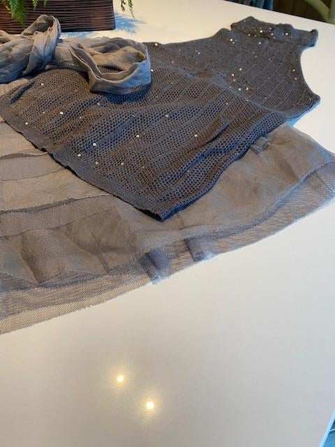 FEESTELIJK ENSEMBLE "MASSIMO DUTTI", Kleding | Dames, Overige typen, Massimo Dutti, Zo goed als nieuw, Grijs