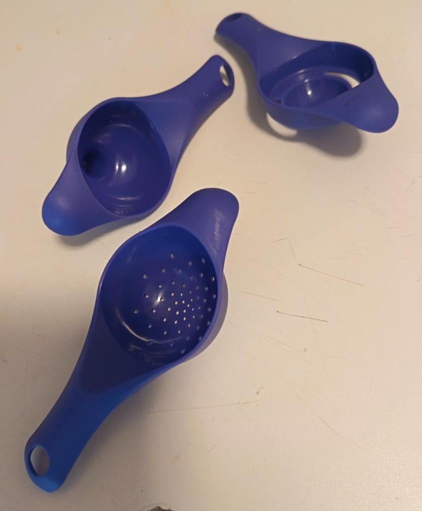 Ensemble de trois petits ustensiles de cuisine Tupperware, Maison & Meubles, Enlèvement, Neuf, Bleu, Autres types