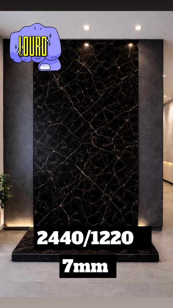 Plaque pvc effet marbre décoratif 7 mn, Bricolage & Construction, Enlèvement, Comme neuf