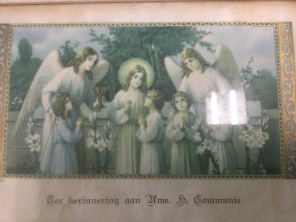 Schilderijtje 1e Heilige Communie, Antiek en Kunst, Ophalen of Verzenden