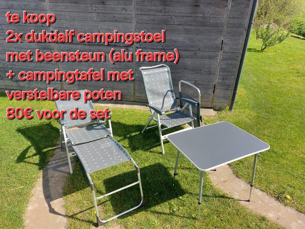 campeerstoelen en tafel, Ophalen, Campingtafel