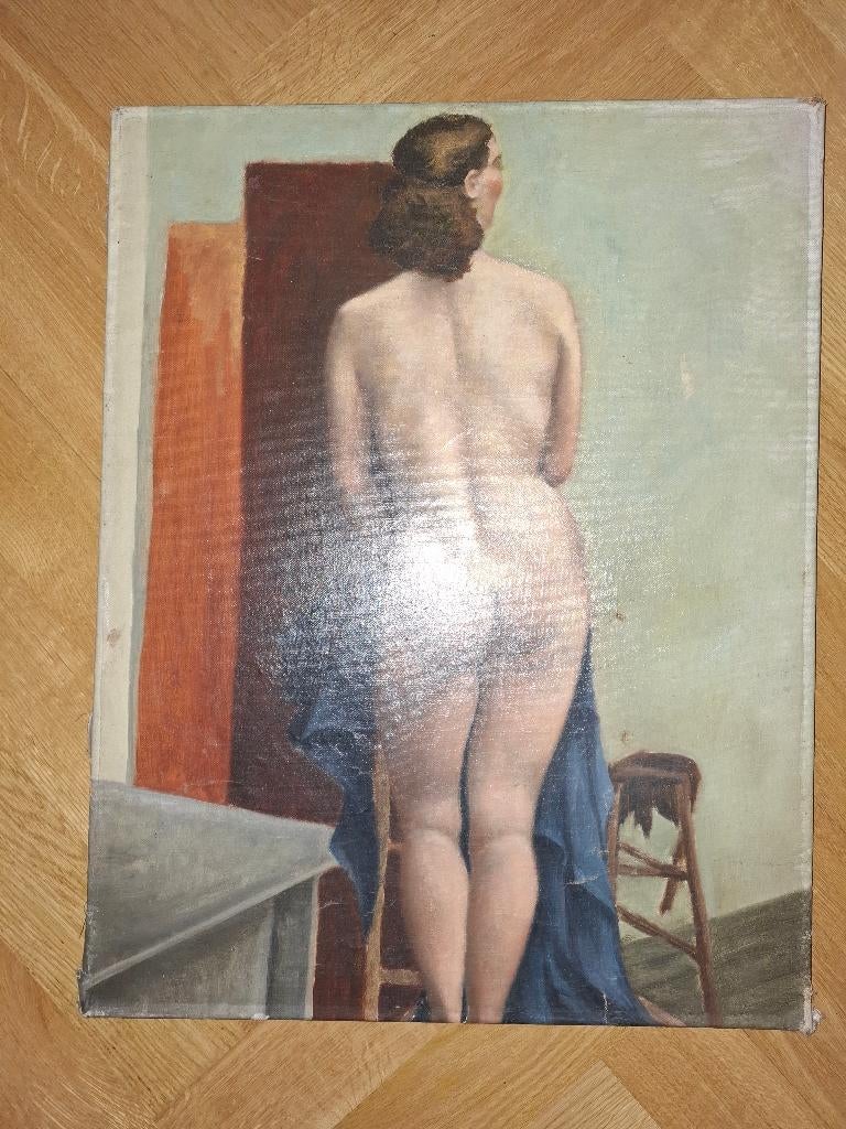 Emile Baes Peinture à l'huile sur toile, Antiquités & Art, Art | Peinture | Classique, Enlèvement