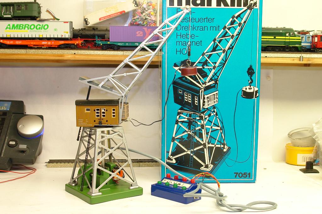 MARKLIN 7051 HO GRUE PIVOTANTE MOTORISEE TOUT METAL, Gebruikt, Gelijkstroom of Wisselstroom, Overige typen, Ophalen of Verzenden