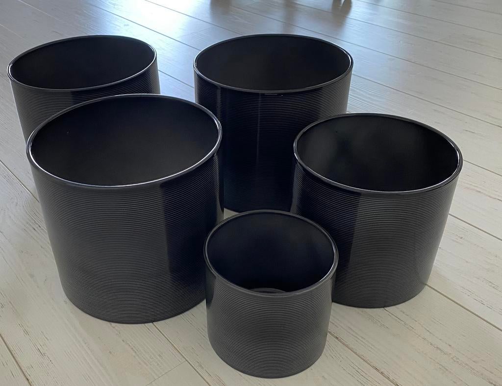 Set bloempotten, Tuin en Terras, Bloempotten, Ophalen, Gebruikt, Rond, Minder dan 25 cm