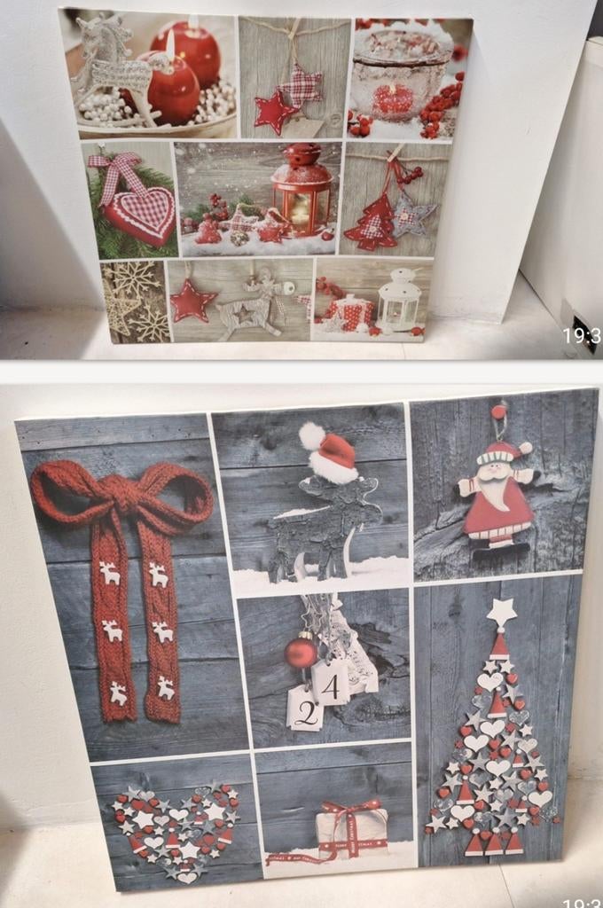 2 kerst fotoprint op canvas, Diversen, Kerst, Ophalen