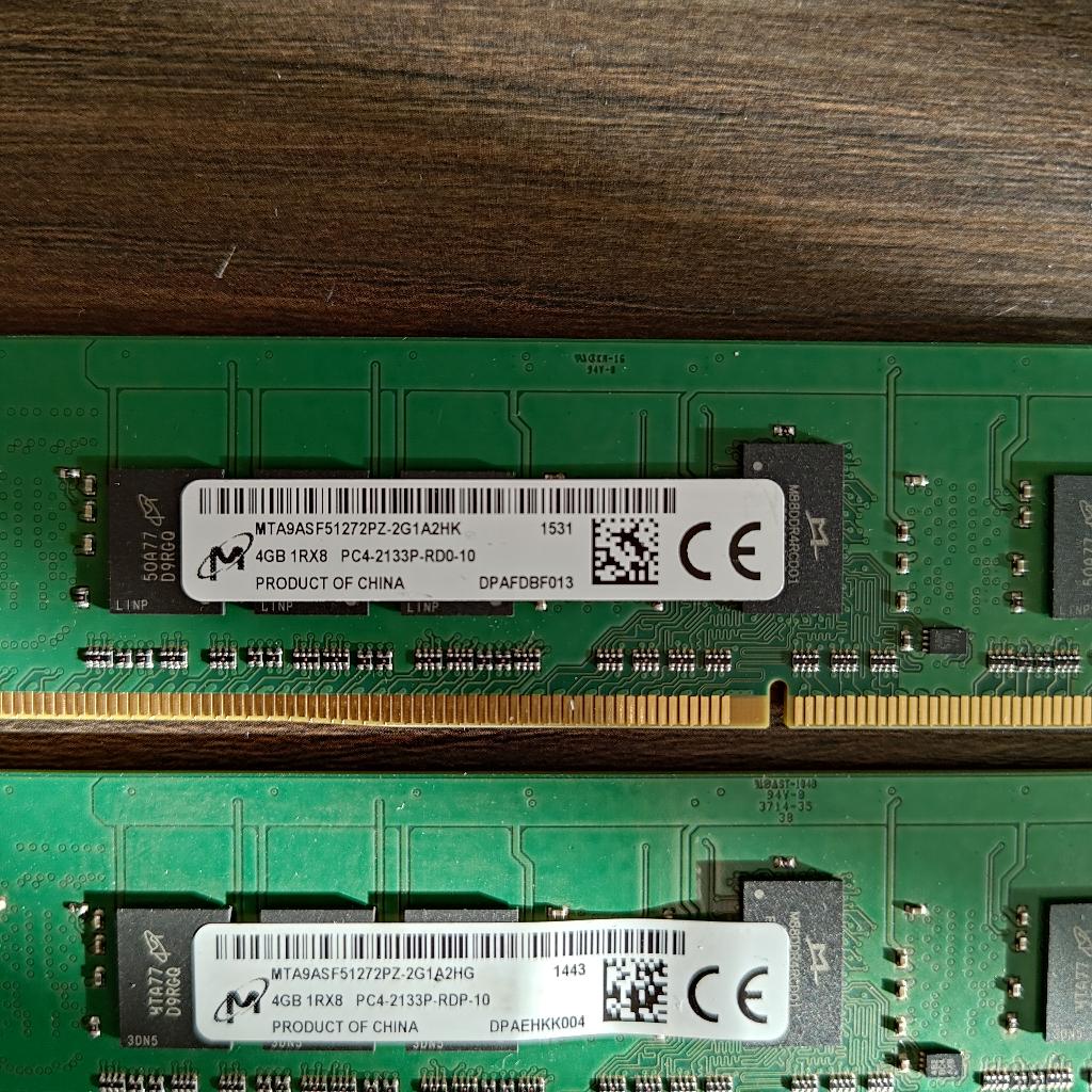 4 GB DDR4 ECC RAM — Micron 2133 MHz (x3 disp), Computers en Software, RAM geheugen, Gebruikt, Server, DDR4, Ophalen of Verzenden