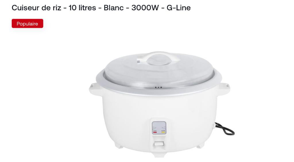 Cuiseur de riz professionnel NEUF  G-Line 10L / 3000W, Enlèvement ou Envoi, Neuf, dans son emballage, Cuisinière, Friteuse et Grils