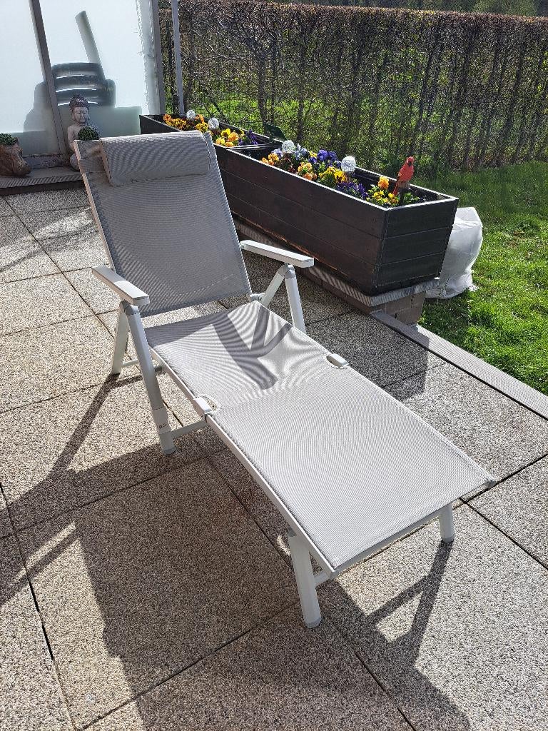 Chaise longue de jardin, Jardin & Terrasse, Chaises longues, Enlèvement, Utilisé, Aluminium