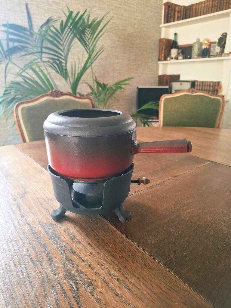 Vintage gietijzeren fondue Staub, Enlèvement ou Envoi
