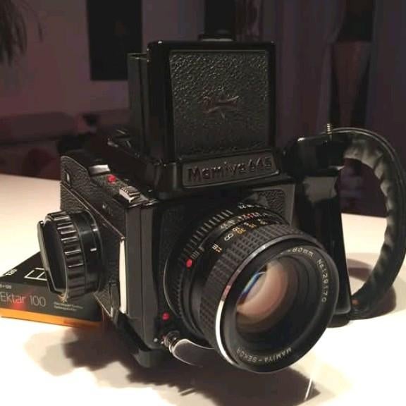 Mamiya 645 middelgrote Sekor C 80 mm f1.9 + 210 mm f4 grip, Audio, Tv en Foto, Ophalen of Verzenden, Gebruikt