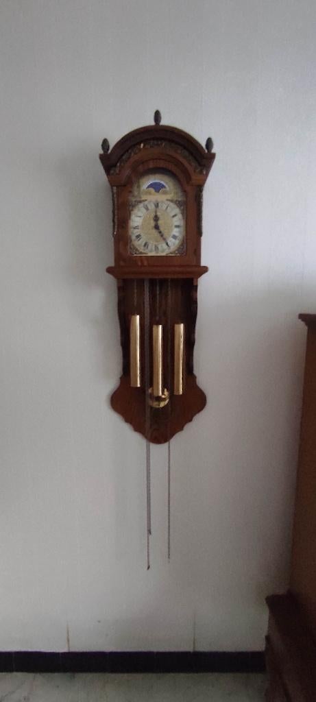 Klok met gewichten, dag nacht aanduiding, Antiek en Kunst, Antiek | Klokken, Ophalen