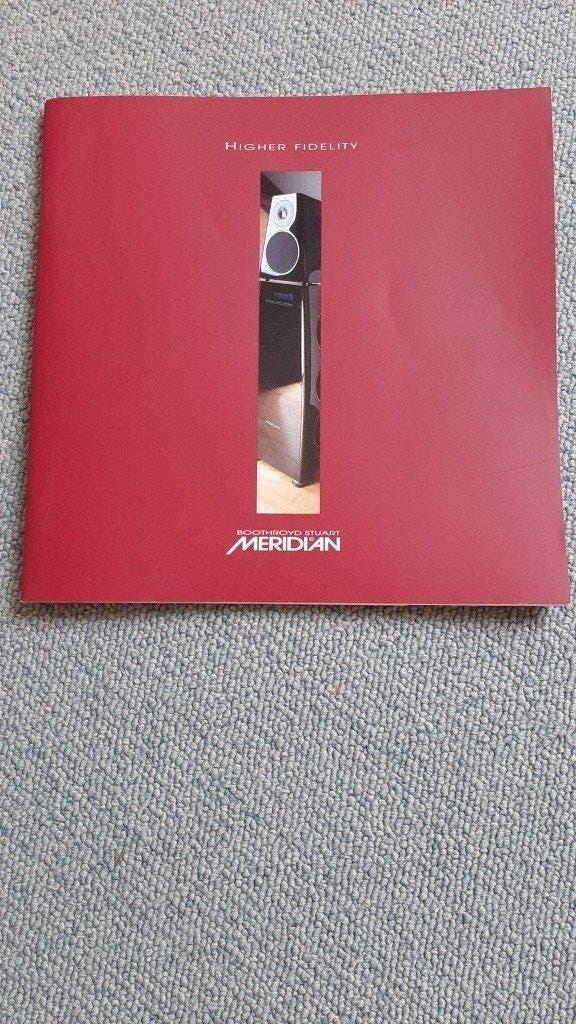 Vintage luxe Meridian catalogus in Nieuwstaat (jaar 2002), Audio, Tv en Foto, Ophalen of Verzenden, Nieuw, Tuner of Radio, Losse componenten
