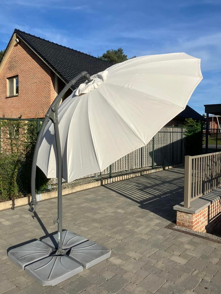 Zweefparasol beige 3M, Ophalen, Zo goed als nieuw, Zweefparasol