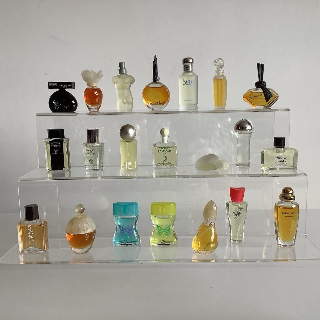 Lot de 21 flacons de parfum miniatures, Collections, Parfums, Comme neuf, Miniature, Plein, Enlèvement ou Envoi