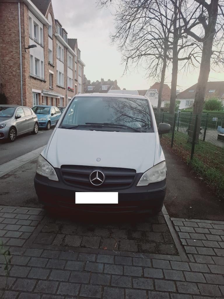 Mercedes Vito Lang Chassis, Auto's, Mercedes-Benz, Automaat, Zwart, Wit, Diesel