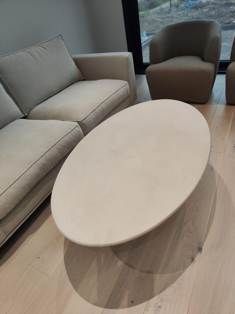 Design salon tafel – microtopping / mortex – NIEUW, Huis en Inrichting, Ophalen, Nieuw, Ovaal