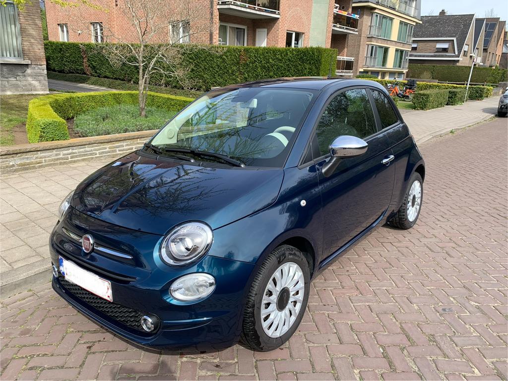Fiat 500 1.0 hybrid vernice blauw 2155km, Auto's, Fiat, Voorwielaandrijving, 4 zetels, Stof, Blauw