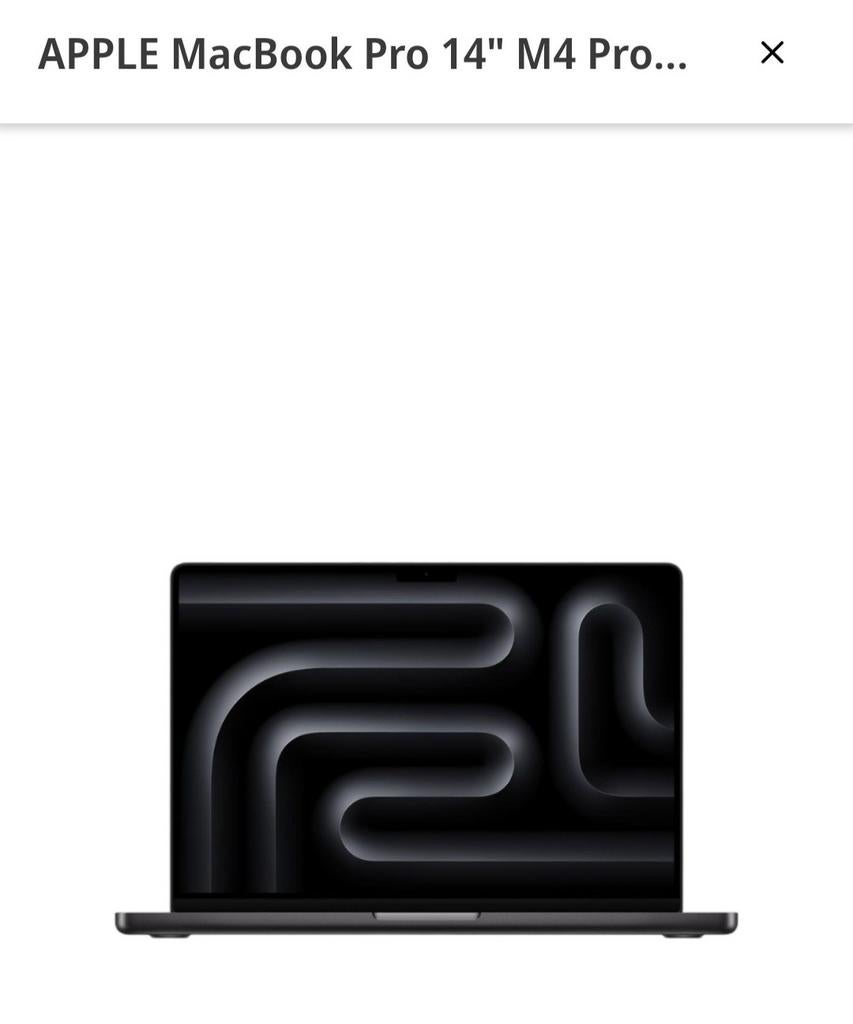 Macbook pro m4pro 24GB 512GB 14 inch, Computers en Software, Apple Macbooks, Ophalen, Nieuw, MacBook Pro