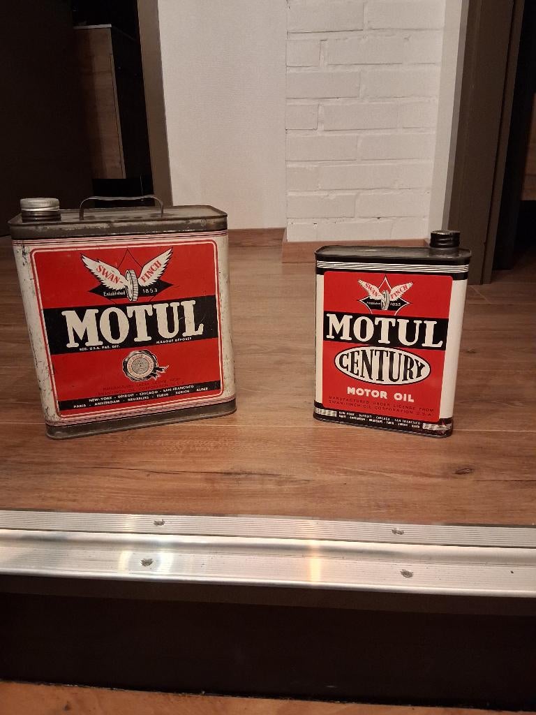 Ancien Bidon d'huile motul (swan-finch), Enlèvement ou Envoi