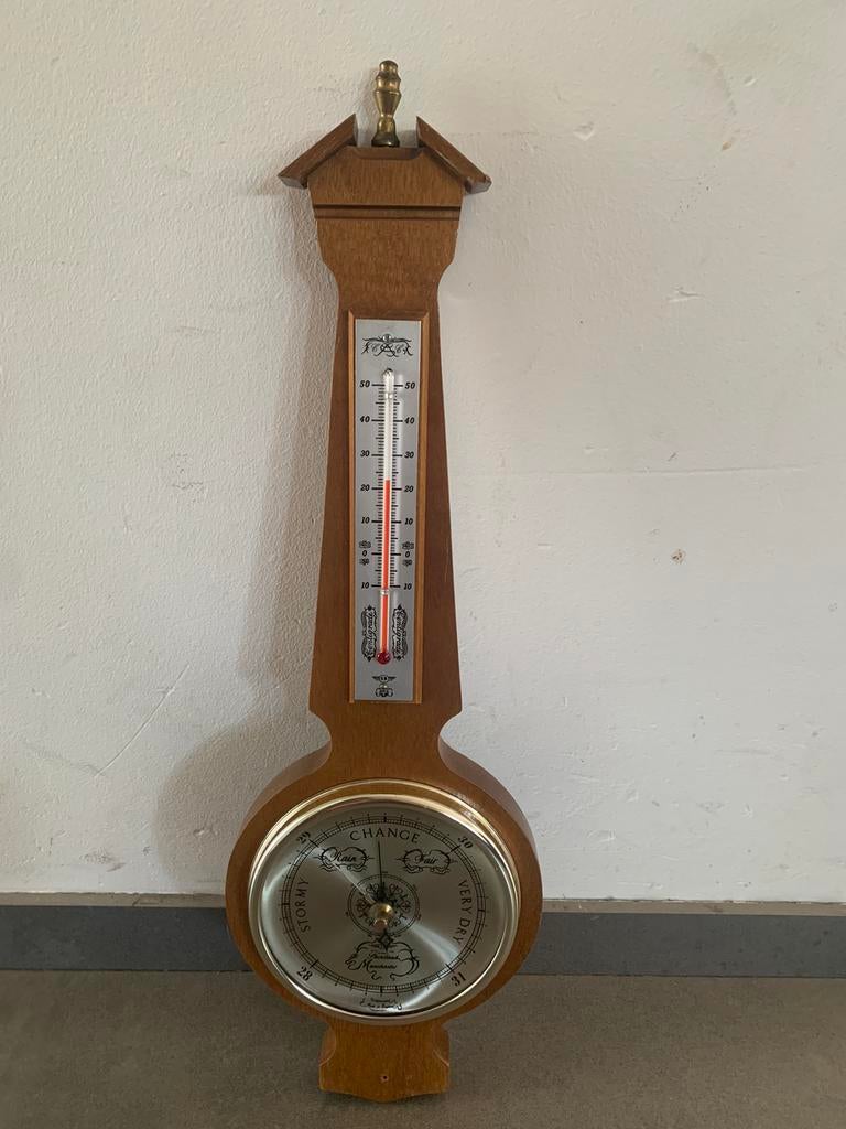 Vintage thermo en barometer shortland manchester, Ophalen, Zo goed als nieuw, Barometer