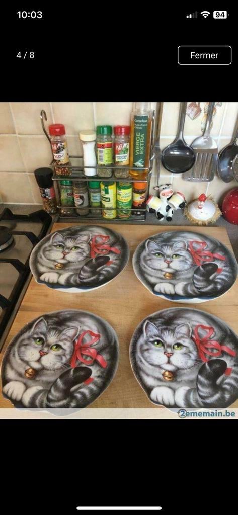 Lot de 4  protège plat excellent état